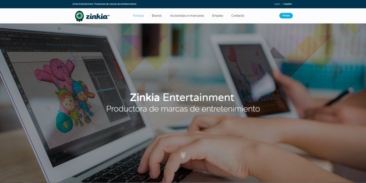 Zinkia estrena su nueva web