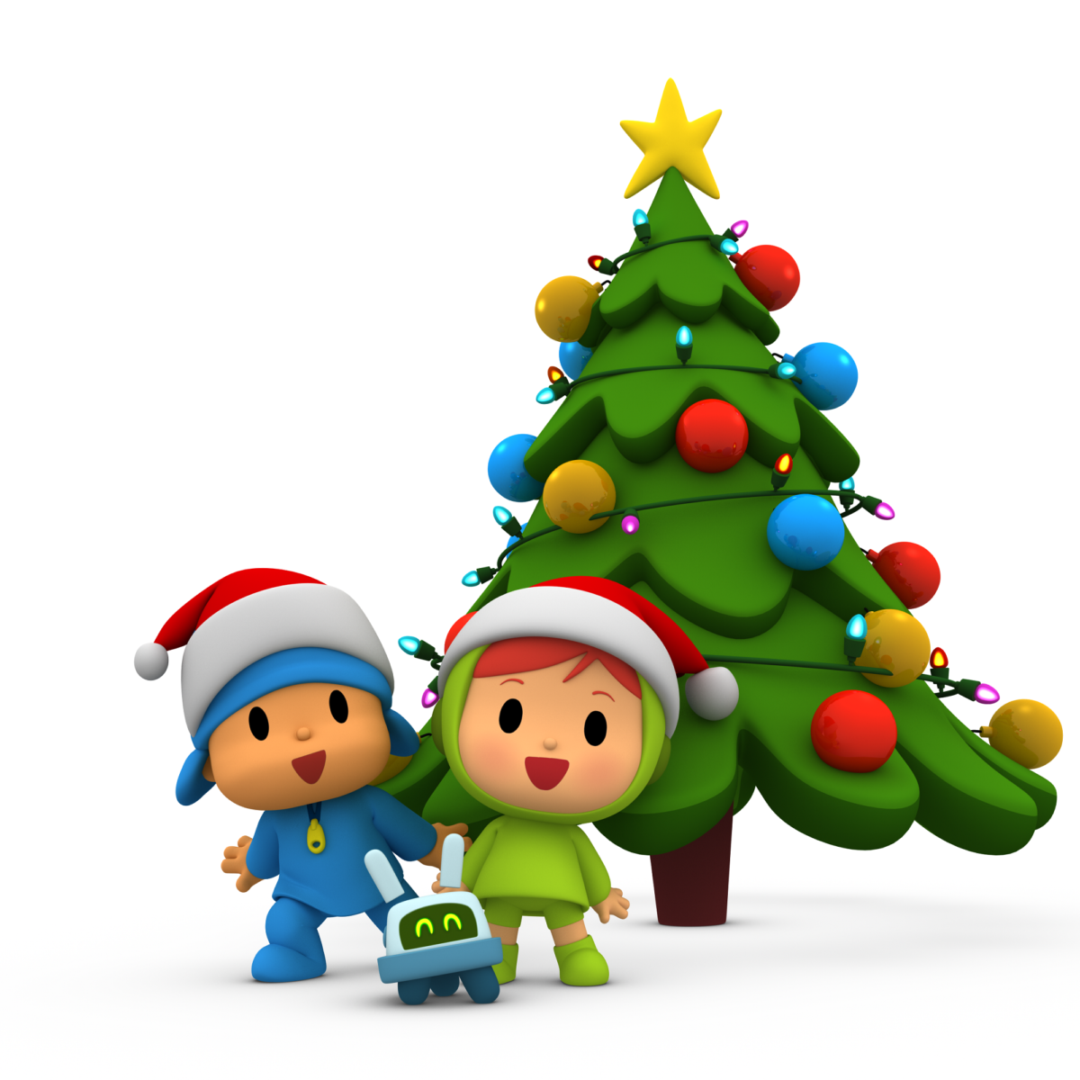 Pocoyo and Nina celebrated the beginning of Christmas in H2O!